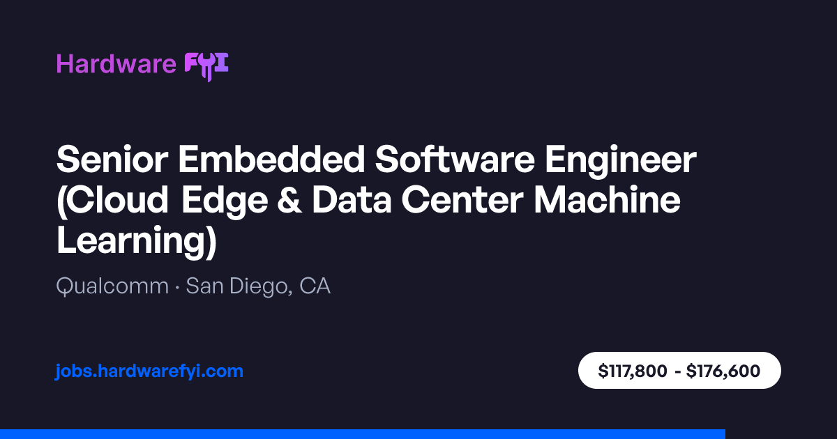 Senior Embedded Software Engineer (Cloud Edge & Data Center Machine ...