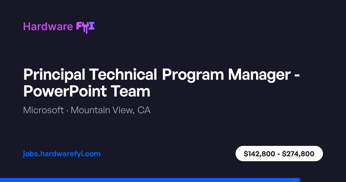 Principal Technical Program Manager - PowerPoint Team at Microsoft ...
