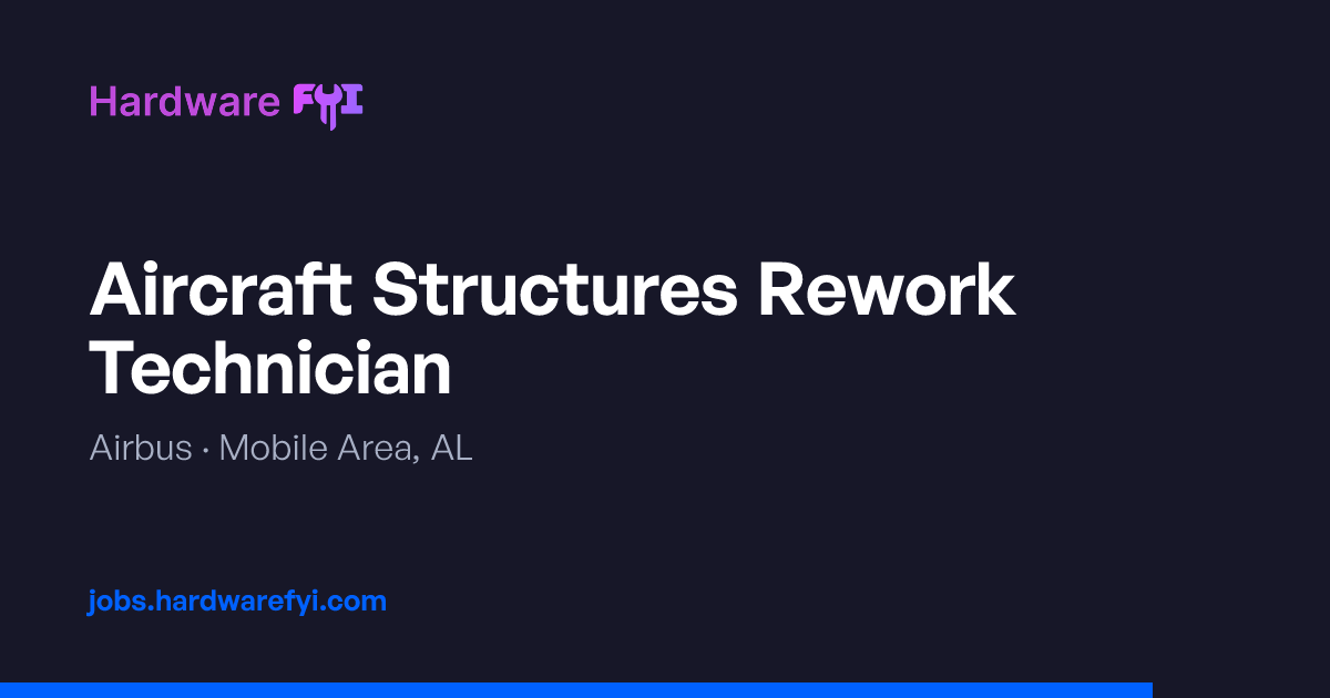 Aircraft Structures Rework Technician at Airbus — Mobile Area, AL ...