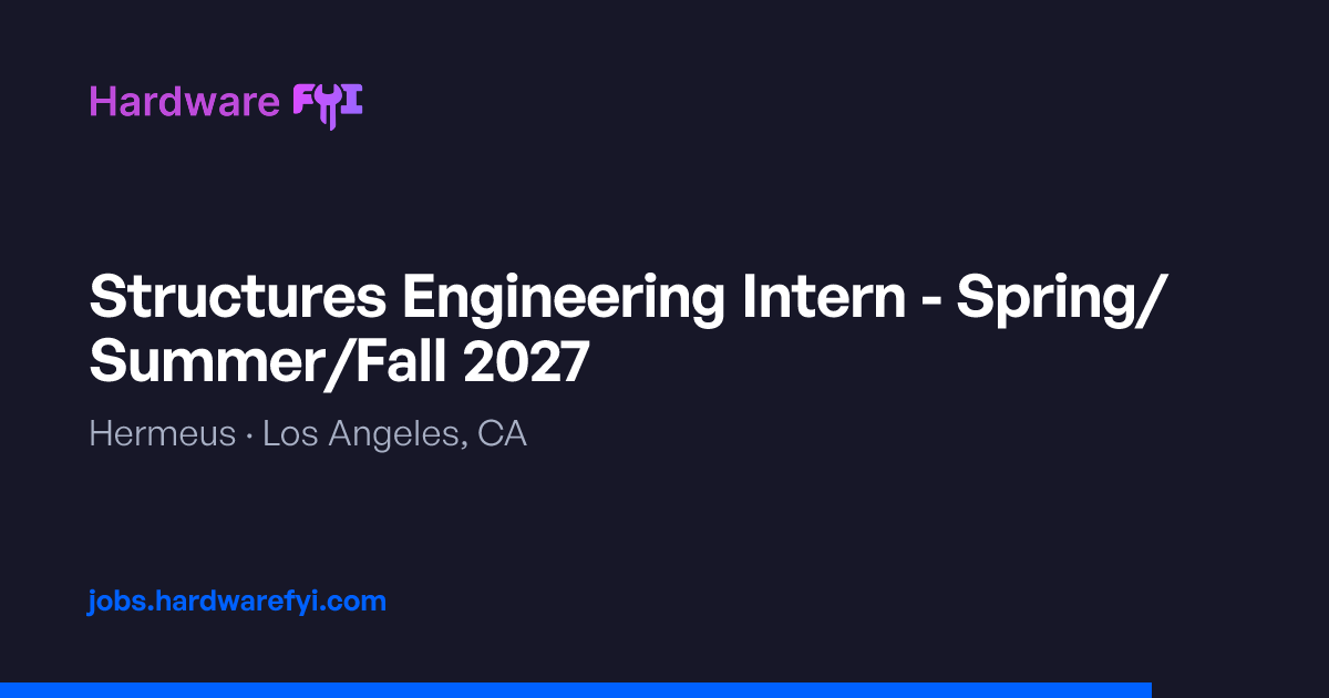 Structures Engineering Intern - Spring/Summer/Fall 2027 at Hermeus ...